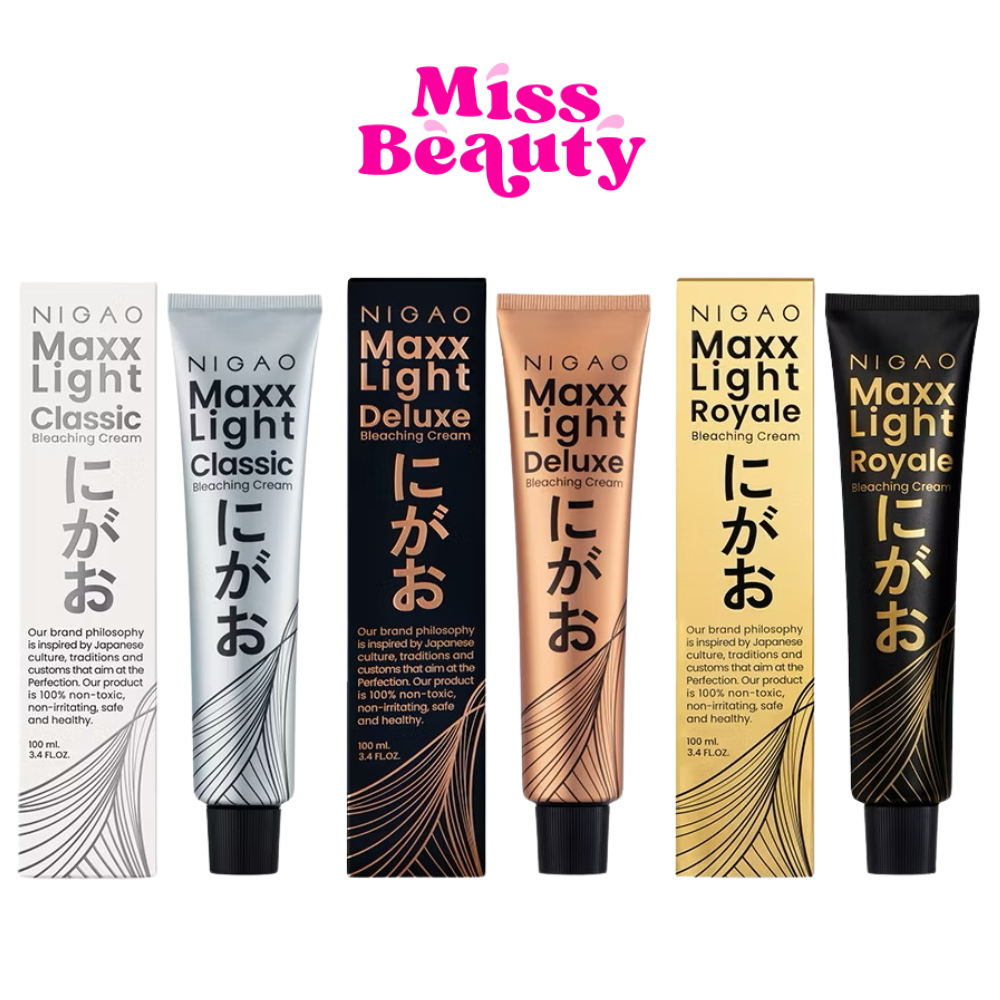 นิกาโอะ ครีม ฟอกสีผม แม็กซ์ ไลท์ 100 มล. NIGAO MAXX LIGHT Bleaching /Deluxe/Royale Cream 100 ml.