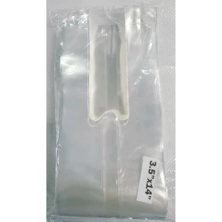ถุงหูหิ้วไฮโซใส่แก้วน้ำ 3.5×14 บรรจุ200กรัมใส เหนียว ถุงใส่แก้วเต็มใบLLDPP ไฮโซ ถุงใส่แก้วเต็มใบเรียบใส16-22OZ.