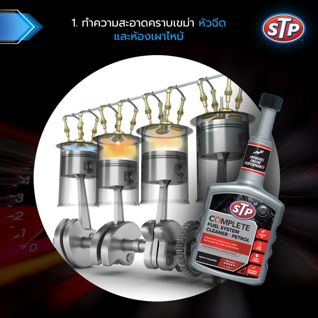 STP 50400/1 น้ำยาล้างทำความสะอาดทั้งระบบน้ำมันเชื้อเพลิงเบนซิน (STP Complete Fuel System Cleaner) thumbnail 6