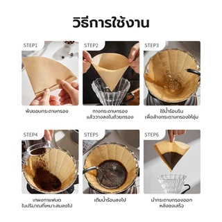 กระดาษดริปกาแฟ ทรงV กระดาษกรองกาแฟวงกลม 100แผ่น Paper Filter สำหรับหม้อต้มกาแฟ Moka Pot และ AeroPress Deebillion