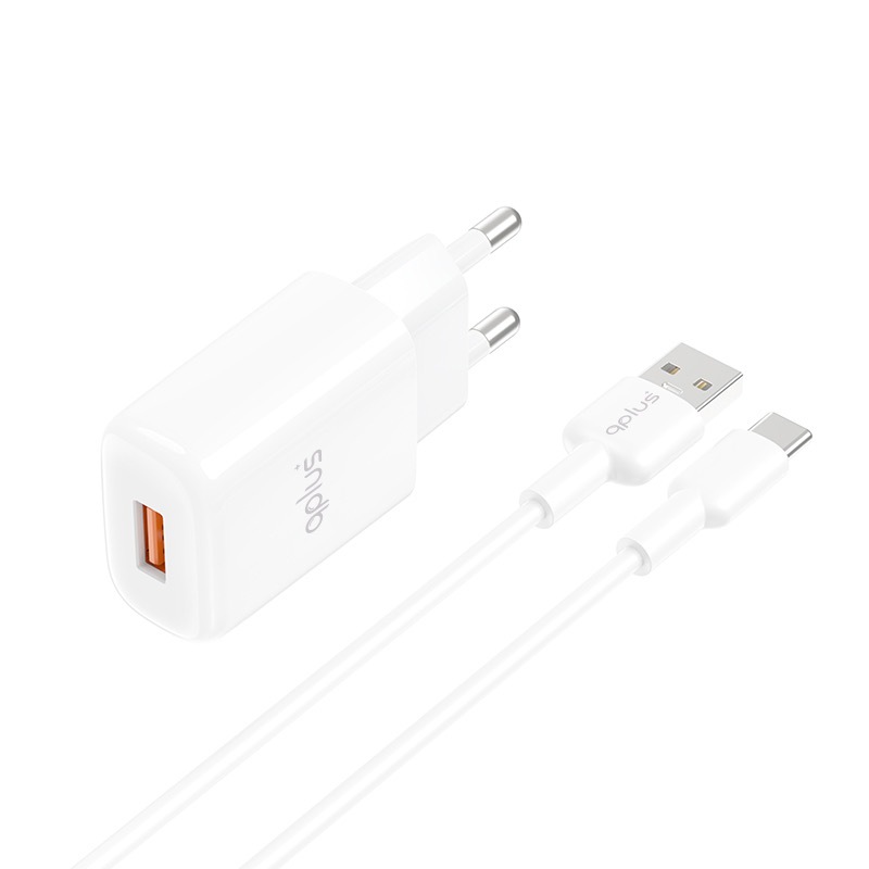 อะแดปเตอร์ QPLUS Wall Charger 1 USB-A (2.4A/12W) + USB-C รูปที่ 3
