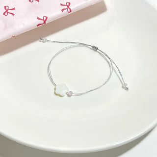 กำไลข้อมือเชือกสีเงิน ✨ silver string bracelets 🤍