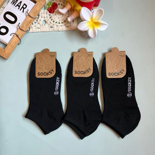 socksy ถุงเท้าสีดำ ถุงเท้าทำงาน ข้อสั้น ขนาดfreesize36-44 ใส่ได้ทั้งหญิงและชาย ของแท้ 100%