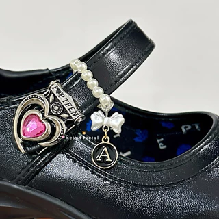 Sebofficial | Ring beads shoes ꒰1ชิ้น꒱ | แหวนลูกปัด สายคล้องรองเท้า แหวนตกแต่งสายรองเท้านักเรียน แบบห้อยจี้ตัวอักษร