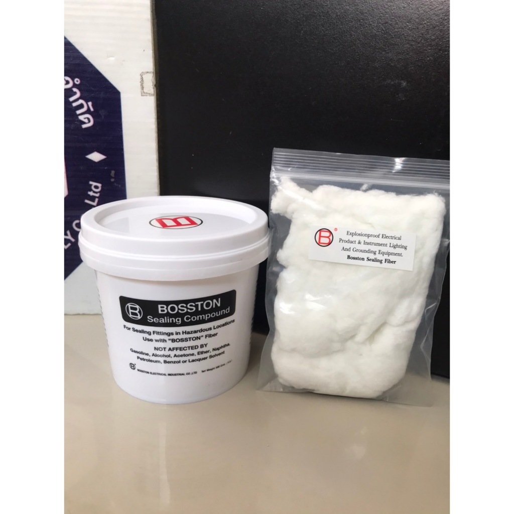 "BOSSTON" SEALING COMPOUND   & EALING FIBER EXPLOSION PROOF  (ราคาต่อ1ชิ้น)***เปิดบิลVATที่ยอดขั้นต่