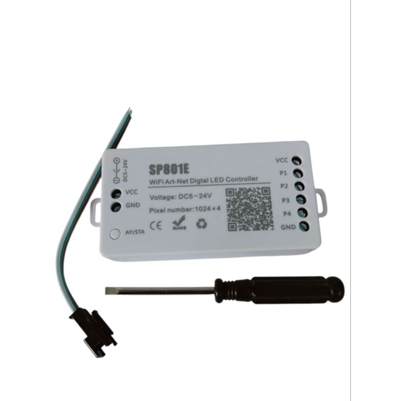 กล่องควบคุม SP801E Wifi Art-Net LED Controller For WS2812B Led strip Led Matrix Panel