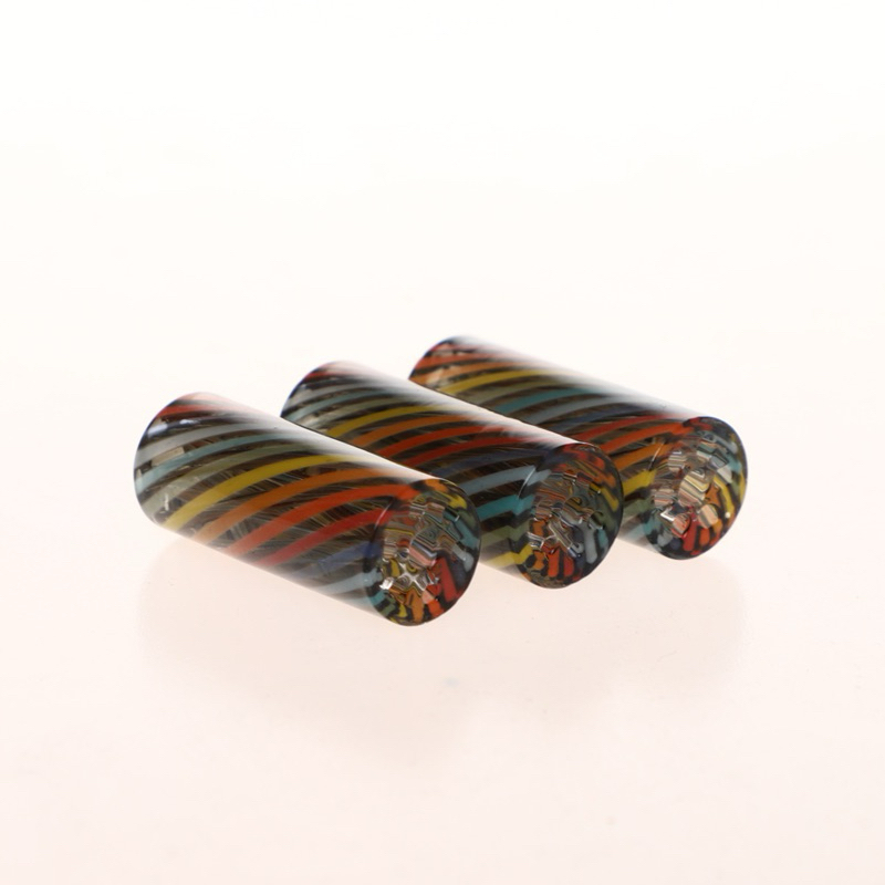 New Premium Hand Crafted Twisted Glass Tрs 12x30mm 7 Holes RB
