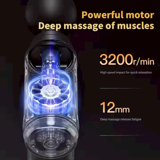 PAE-9048 ปืนนวด เครื่องนวดไฟฟ้า เหมาะสำหรับนวดกล้ามเนื้อ ไหล่ คอ หลัง แขน ขา Mini Massage Gun