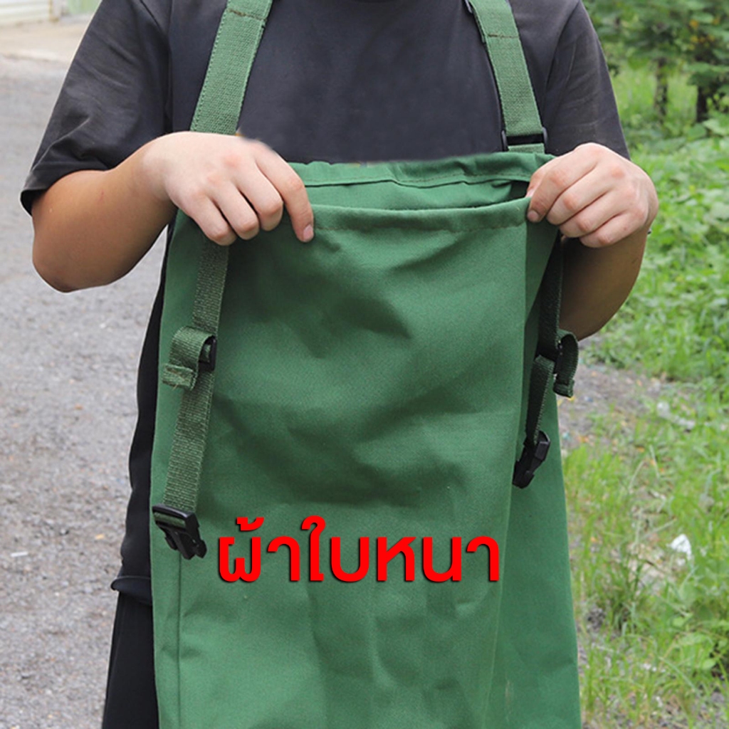 ความจุใหญ่พิเศษ ถุงเก็บผลไม้ กระเป๋าเก็บเกี่ยวขนาดใหญ่แบบปรับได้แบบพกพา สายสะพา Foraging ผ้ากันเปื้อน Orchard
