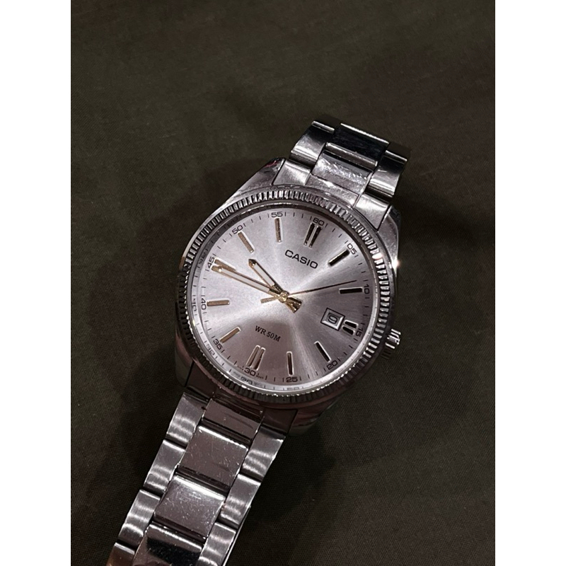 Casio MTP-1302D-7A2 หน้าปัดขาวทอง