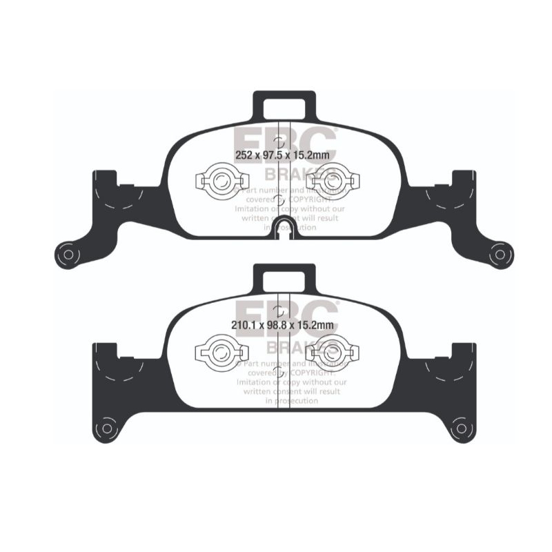 EBC Brakes รุ่น Yellowstuff/ ผ้าเบรคหน้า Audi A4 (B9), A4 TFSI, A5 (B9) ,A6 (C8), Q5 Quattro