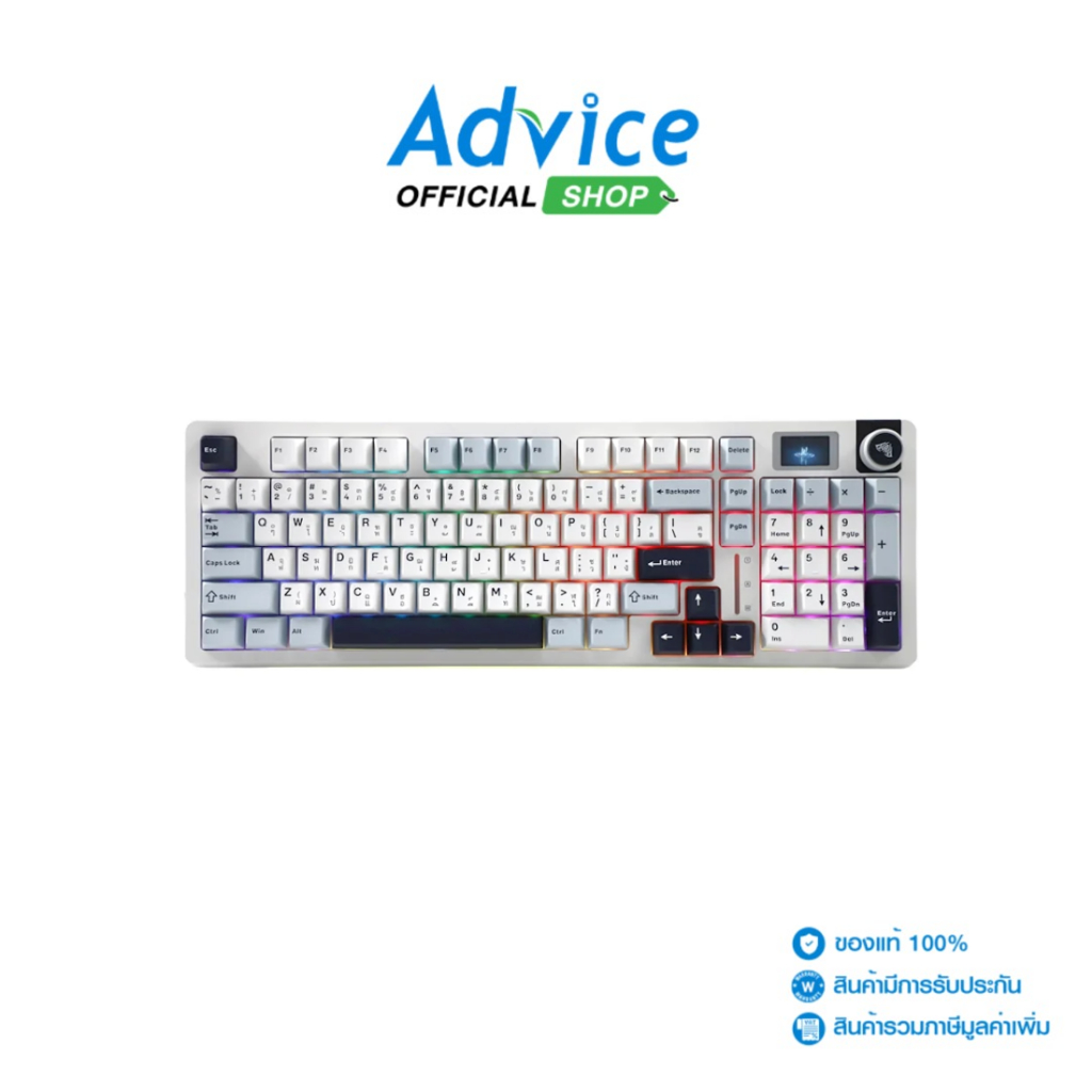 AULA WIRELESS/BLUETOOTH KEYBOARD (คีย์บอร์ด) S98PRO LIGHT BLUE/WHITE/BLACK PURPLE NIMBUS SWITCH - A0