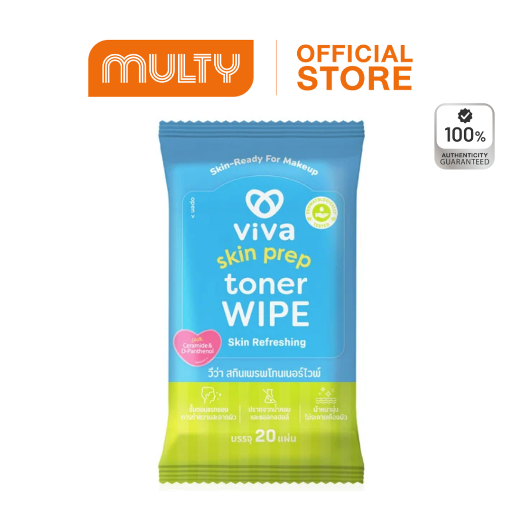 Viva Skin Prep Toner Wipe Skin Refreshing 20 Sheets
