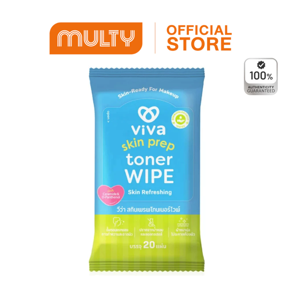 Viva Skin Prep Toner Wipe Skin Refreshing 20 Sheets