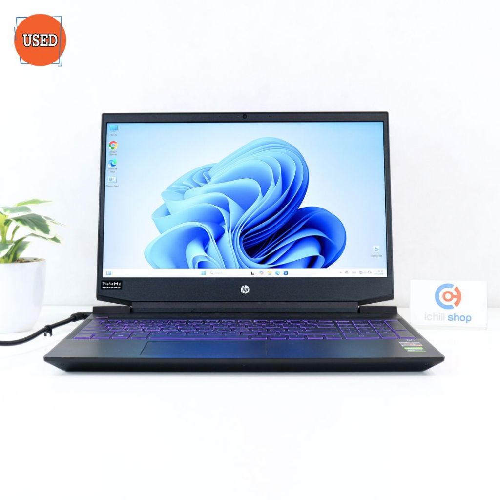 NOTEBOOK (โน๊ตบุ๊ค) HP PAVILION/CPU RYZEN 7 3750H/จอ 15.6" FHD 144Hz/GPU GTX1660TI 6GB/RAM DDR4 16GB