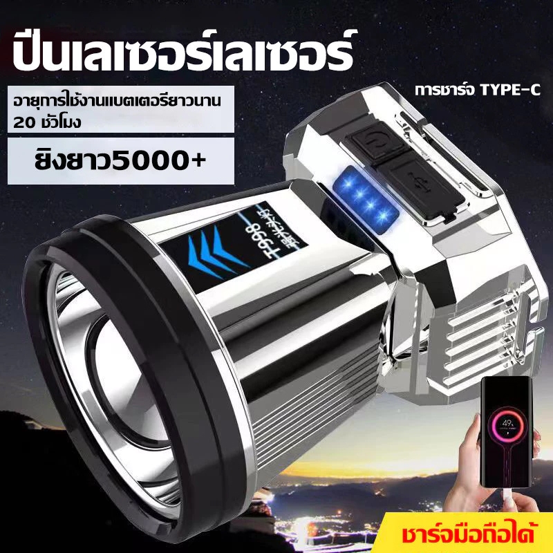 COD T998 ไฟฉายคาดหัวแท้ LEDแรงสูง สว่างขึ้น10 เท่า ไฟส่องกบ กันน้ำ ไฟฉายแบบชาร์จ แบตอึด48-72ชม ส่องแสงระยะ 10KM