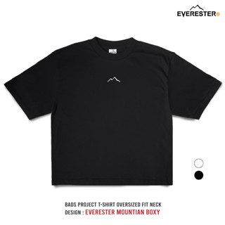 EVERESTER เสื้อยืด Boxy-Fit Cropped Mountain ชายสั้น Oversiz…