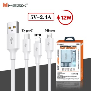 ชุดชาร์จ Megix Kingkong หัวชาร์จ 12W QC2.0 + สายชาร์จ USB สำ…