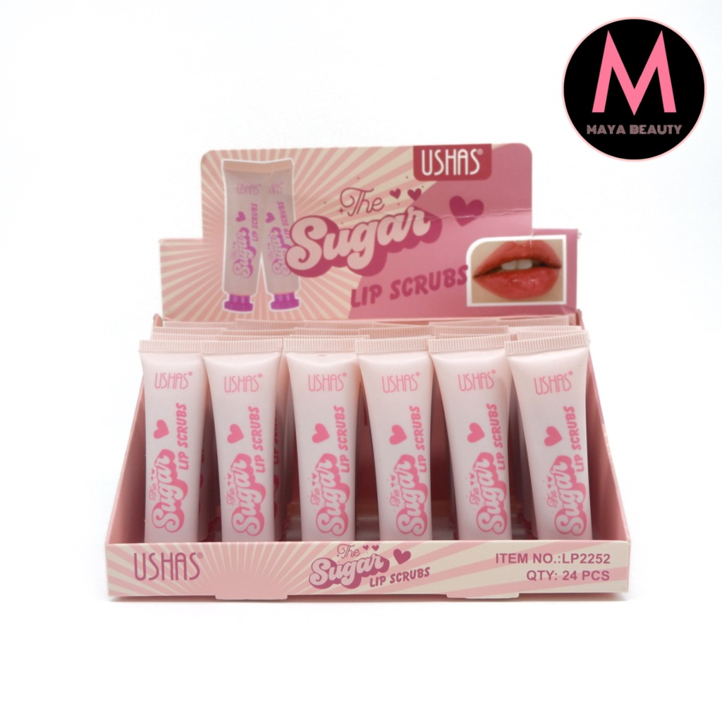 {24แท่ง} USHAS The Sugar Lip Scrubs ลิปบาล์มสครับ บำรุงริมฝีปาก เนียนนุ่ม ชุ่มชื้น no.LP2252