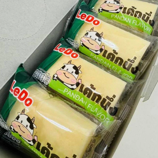 Ledo เค้กนึ่ง เลเยอร์เค้ก รสนม รสใบเตย รสมะพร้าว รสเผือก สอดไส้ครีม 1 กล่อง 12ซอง ซองละ 30 กรัม thumbnail 9