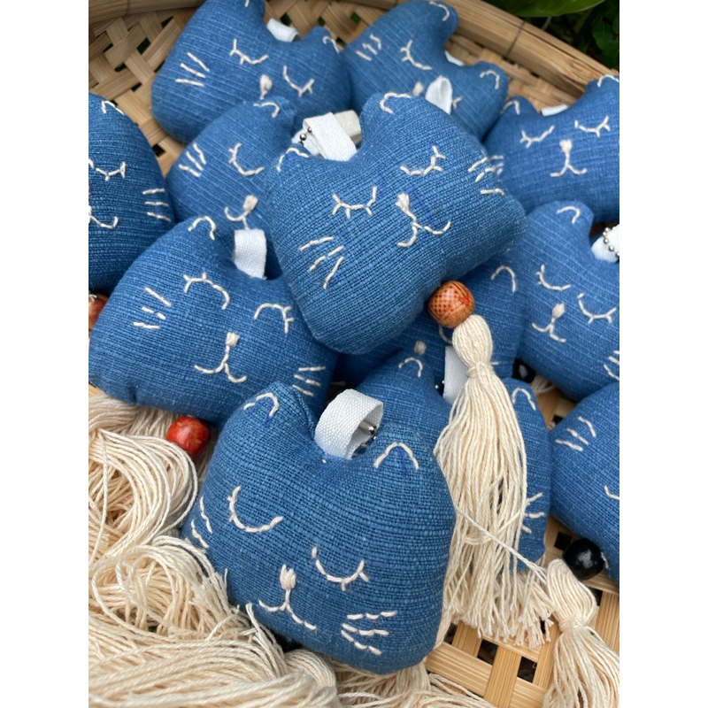 พวงกุญแจหน้าแมวผ้าทอชินมัย ที่ห้อยกุญแจ ที่ห้อยกระเป๋า ของฝาก ของที่ระลึก ของแจก ของจีบลูกค้า - รูปที่ 4