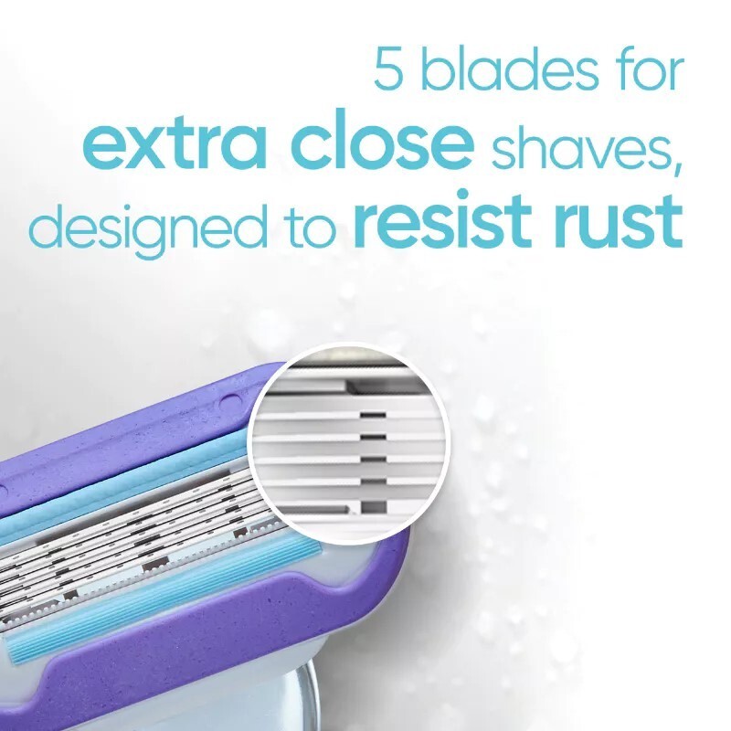 [แพ็คสุดคุ้ม] ยิลเลตต์ วีนัส ดีลักซ์ สมูธ สเวิร์ล มีดโกน 1 ด้าม ใบมีด 6 ชิ้น Gillette Venus Razor & 6 Blades