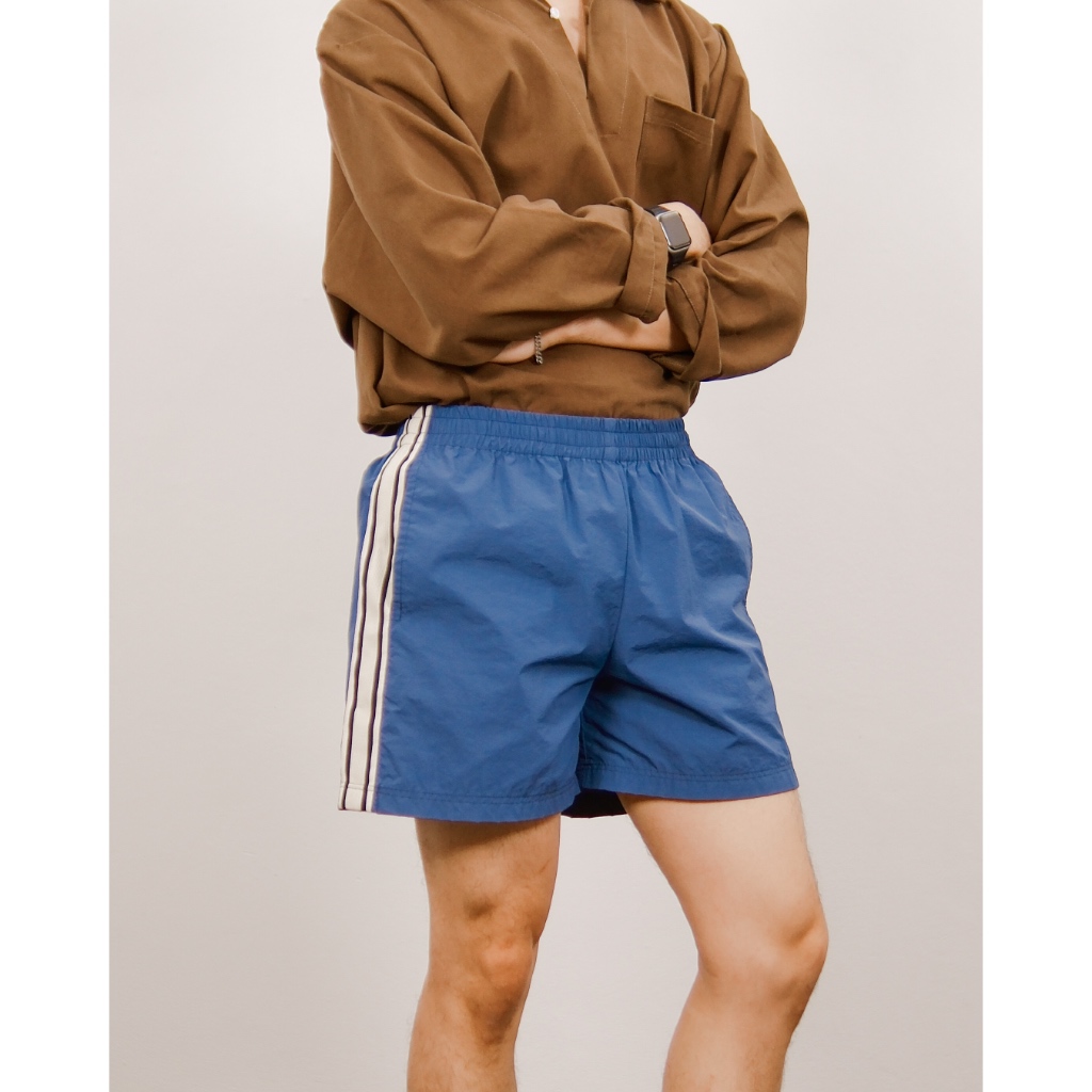 Nylon Track Shorts in Classic Blue | กางเกงขาสั้น สไตล์สปอร์ต ผ้าไนล่อน สีน้ำเงิน