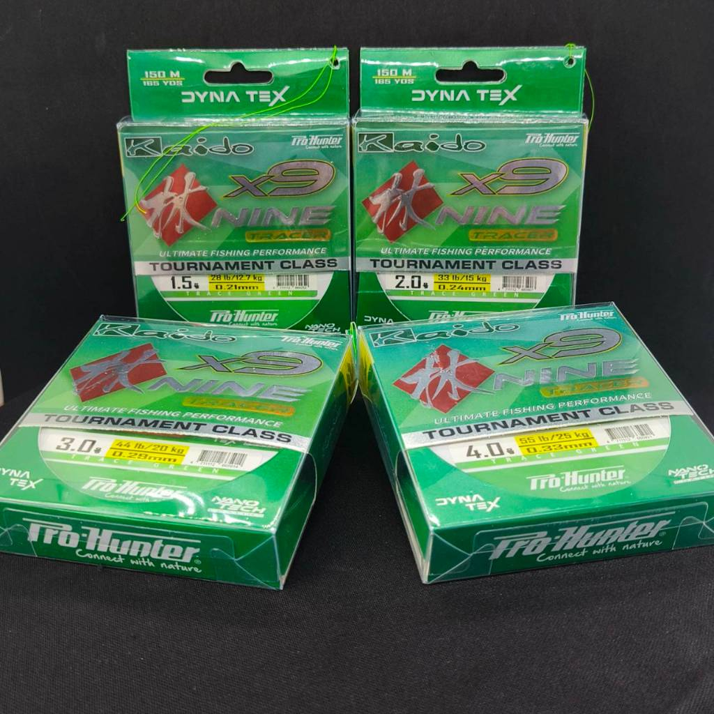 สาย PE PRO-HUNTER KAIDO X9 NINE TRACER 150เมตร สีล้วน