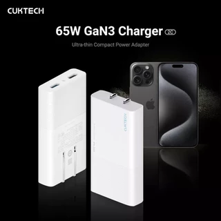 CUKTECH AC65B2 / AD654T / AD652S GaN3 65W หัวชาร์จ USB-C 2 พอร์ต สำหรับ iPhone iPad Macbook -2Y
