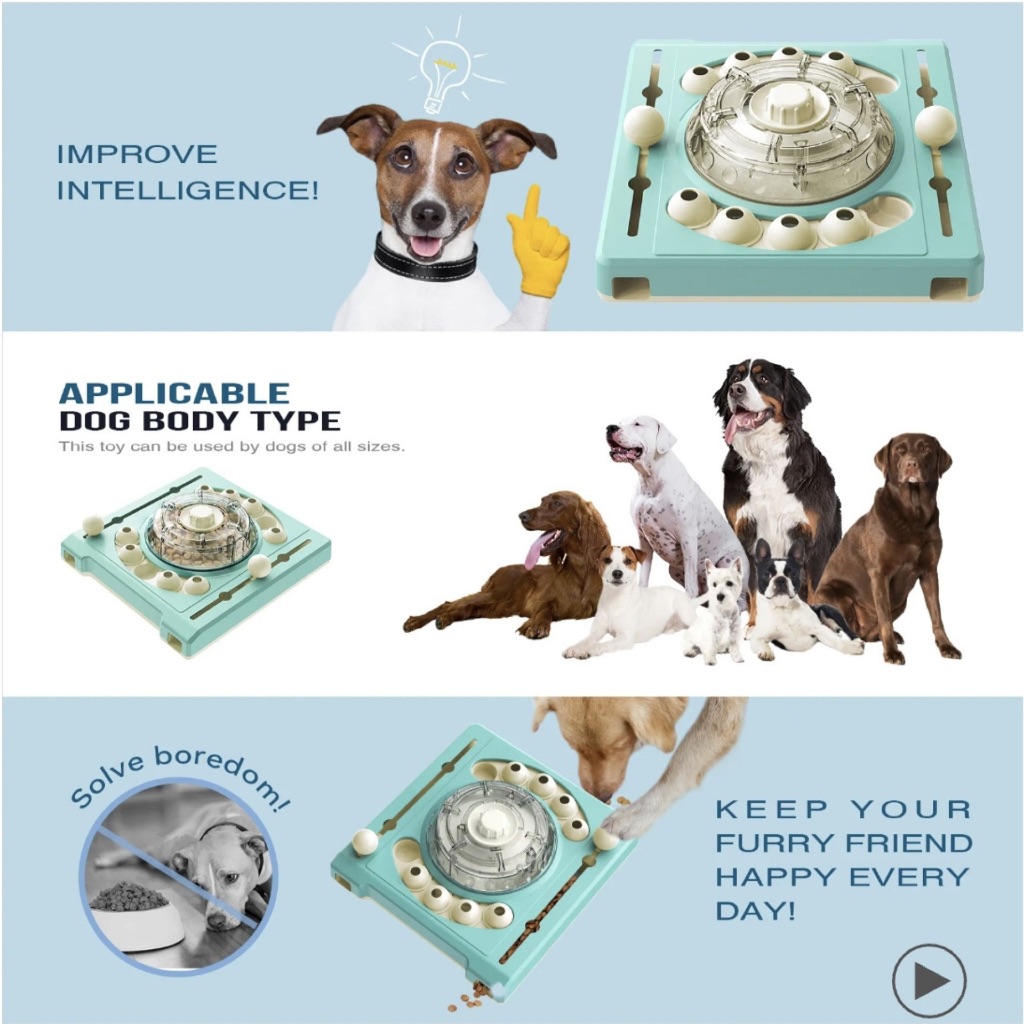 Dog Turntables Puzzle Toy Lv. 2 In 1 ของเล่นเสริมสร้างพัฒนาการฝึกสมองสุนัข - รูปที่ 5