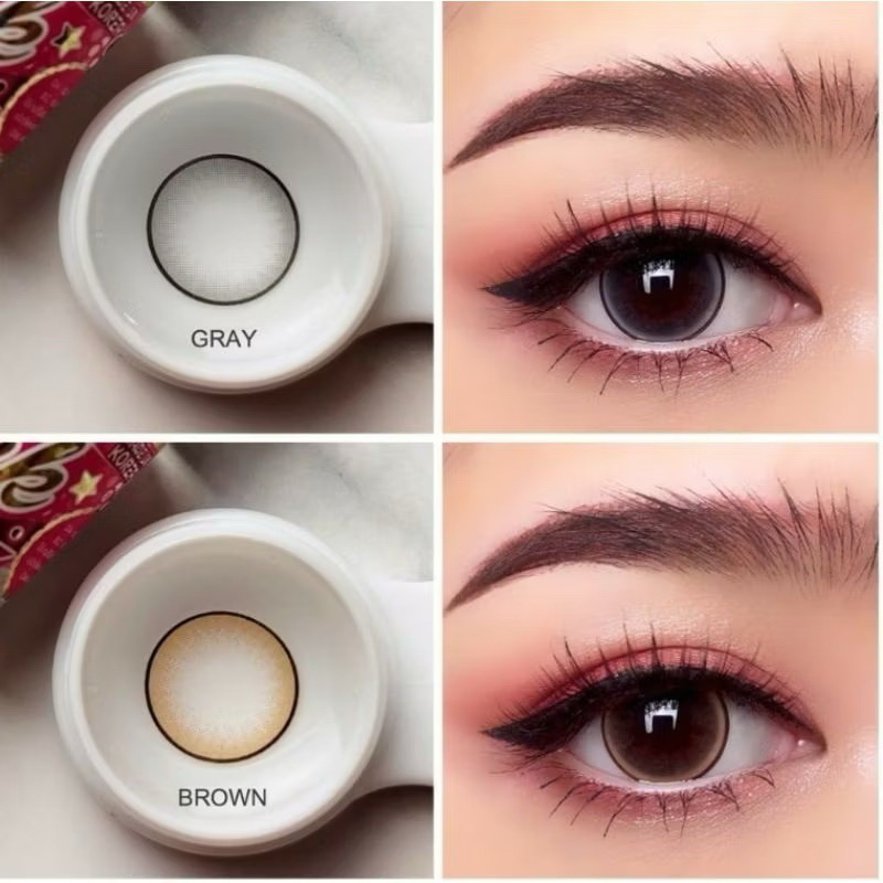 DREAMMY BROWN-GRAY(ดรีมมี่ น้ำตาล-เทา) คอนแทคเลนส์รายเดือน มี อย. สินค้าพร้อมส่ง