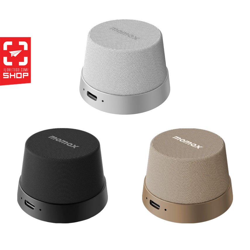 ลำโพงพกพา Momax - 1-Vibe Go Magnetic Portable True Wireless Speaker