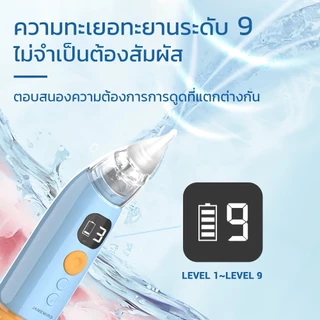 Xluckly เครื่องดูดน้ำมูกเด็กไร้สาย ดูด9เกียร์ ที่ดูดน้ำมูกเด็กอัตโนมัติ BPA Free ดูดน้ำมูกไฟฟ้า พร้อมดนตรี เด็กน้ำมูกไหล