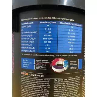 RED SEA SALT CORAL PRO SALT เกลือทะเล สำหรับตู้ทะเล ที่เลี้ยงปะการัง ก้นตู้ทั้ง LPS, SPS (7kg, 22kg)