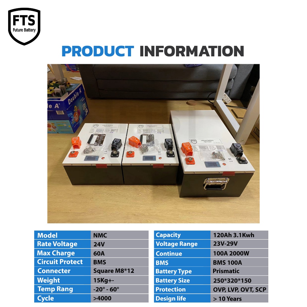 Lithium NMC CATL 811 24v(25.9-29.4v) 120Ah, 150Ah