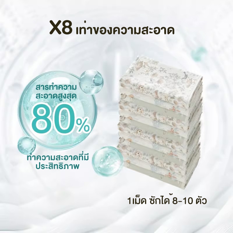 NOMIEO 60 เม็ด เจลซักผ้า 4 in 1 Mother and Baby Laundry Capsule นํ้ายาซักผ้า - รูปที่ 3