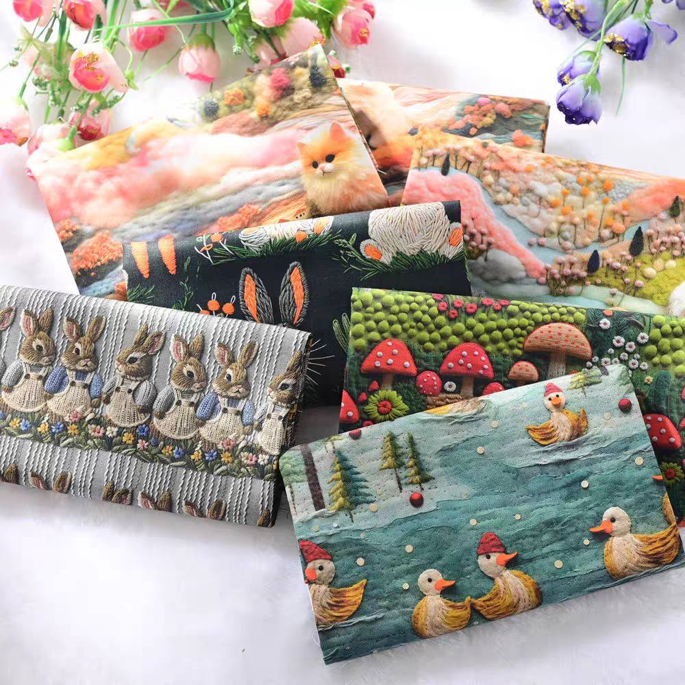 Preorder-ผ้าคอตตอน_พิมพ์Digital หน้ากว้าง 110ซม. คอตตอน100% ผ้าเมตรนำเข้า