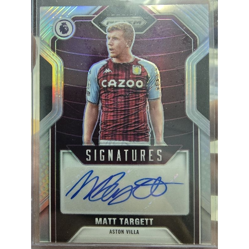 การ์ดลายเซ็น แมต ทาร์เกต รัน /99 Matt Targett นักฟุตบอล แอสตัน วิลล่า Aston Villa
