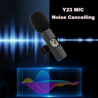 Wireless Microphone ไมโครโฟนไร้สายแบบพกพาสําหรับ ios/Type-Cไมค์ไร้สายหนีบเสื้อ ไมค์หนีบปกเสื้อ