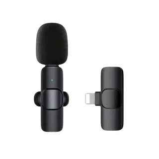 Wireless Microphone ไมโครโฟนไร้สายแบบพกพาสําหรับ ios/Type-Cไมค์ไร้สายหนีบเสื้อ ไมค์หนีบปกเสื้อ