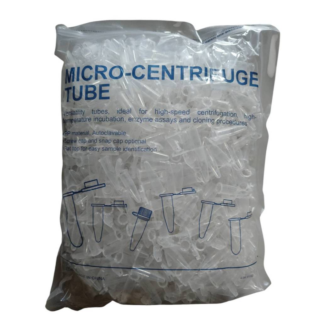 *500หลอด* Micro Tube 1.5ml.-Eppendorf Tube-ไมโครทิวป์-หลอดเก็บตัวอย่าง-หลอดเก็บเมล็ดพันธุ์พืช