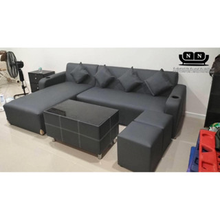 โซฟาเบดขนาด 2.60เมตร* 1.70เมตร+โต๊ะกลาง (โครงสร้างปริง)