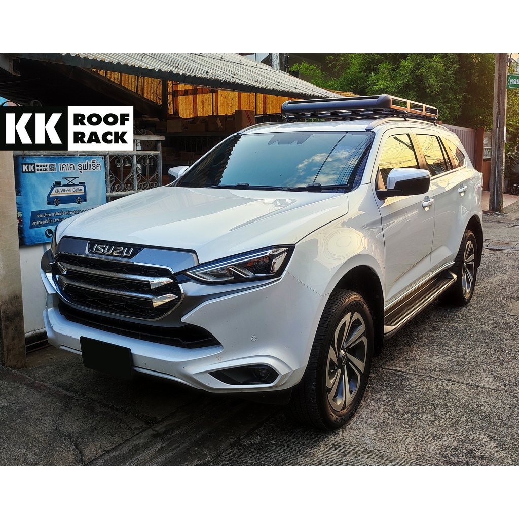 แร็คหลังคา ถาดอลูมิเนียม Isuzu Mu-X โฉม ล่าสุด RJ ปี 2020 - ปัจจุบัน ของใหม่ ไม่เจาะหลังคา [CR-0L]