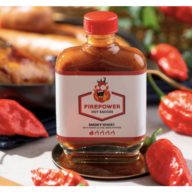 Smoky Ghost - Firepower Hot Sauce - Mild - 85ml ซอสพริกไฟเยอร์พาวเวอร์ สโมคกี้โกส เลเวล 1 เผ็ดปานกลาง