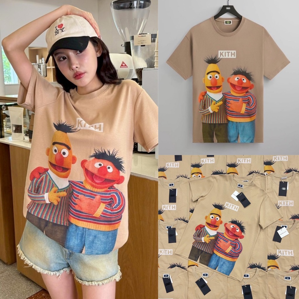 🍊 VL "Kith T-shirt " เสื้อยืดคอกลมแขนสั้น ลายใหม่ สวยเท่ สกรีนสวย  เนื้อผ้าดี ลายสกรีน