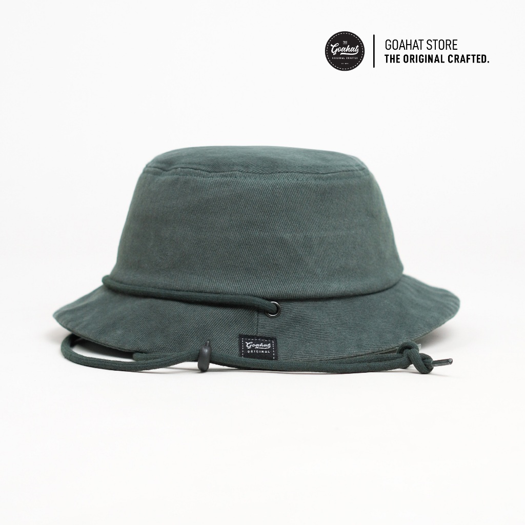 G157 Evergreen หมวกบักเก็ต คอตตอนหนาพิเศษ ฟอกเฟด เบา นุ่ม ใส่สบาย ระบายอากาศได้ดี