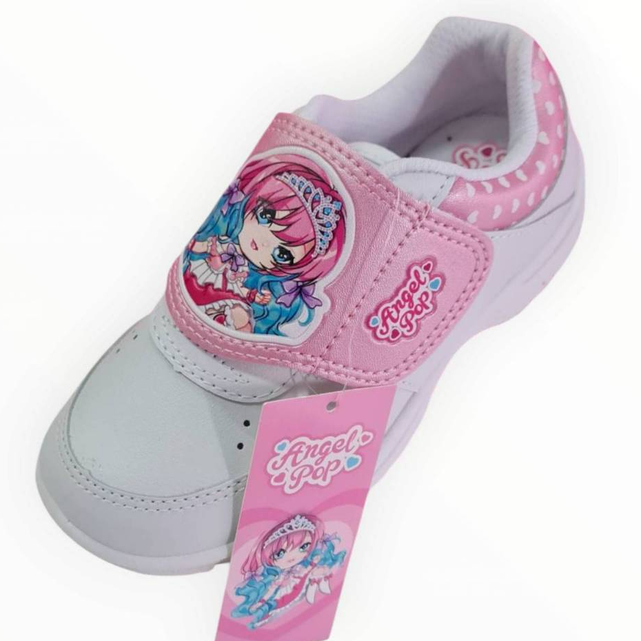 รองเท้าวอร์มขาวอนุบาลหญิง POPTEEN Angel Pop(รุ่น​นี้เล็ก​กว่า​ปกติเล็กน้อยรบกวนเผื่อ1-2ไซร้)​