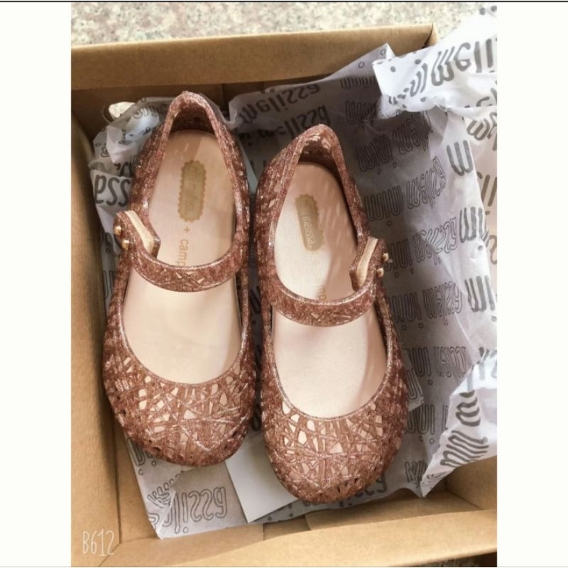 mini Melissa Melissa รองเท้าเด็ก รองเท้าเยลลี่รังนก มือสอง