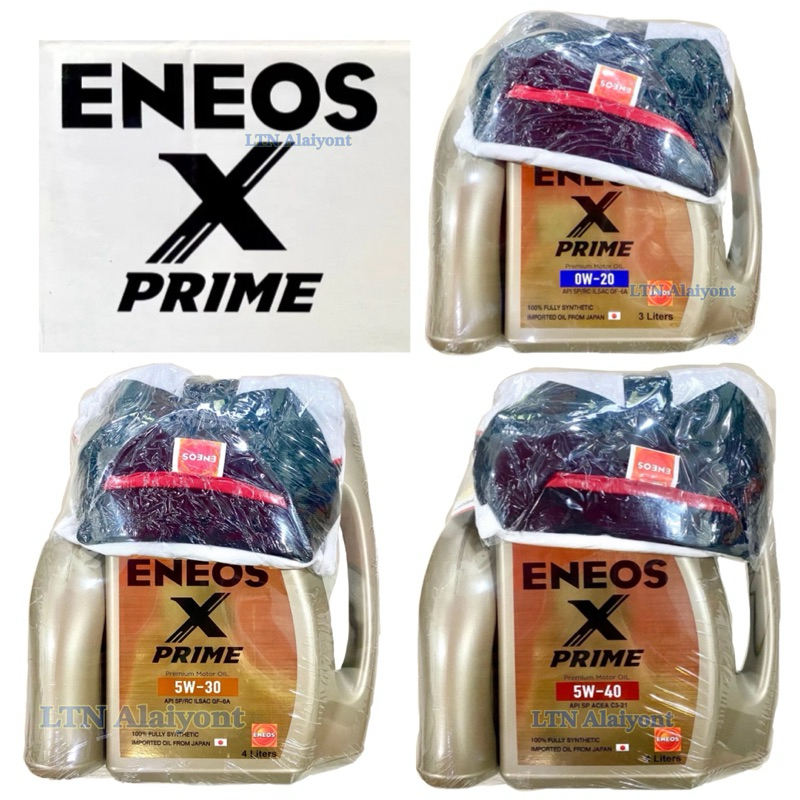 ✅  ของแท้ ❣️ Eneos X PRIME รุ่นสูงสุด น้ำมันเครื่องสังเคราะห์แท้ 100% รถเบนซิน เอเนออส 0W-20 / 5W-30 / 5W-40 API SP