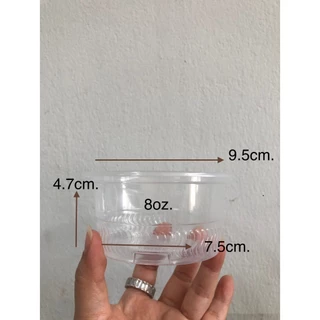 ถ้วยนึ่งPPขนาด6oz./7oz./8oz.ปากกว้าง95มม.[บรรจุเเถวล่ะ50ใบตัวเลือก10แถว500ใบ)ใช้นึ่งอาหารใช้ความร้อนได้ไมโครเวฟได้